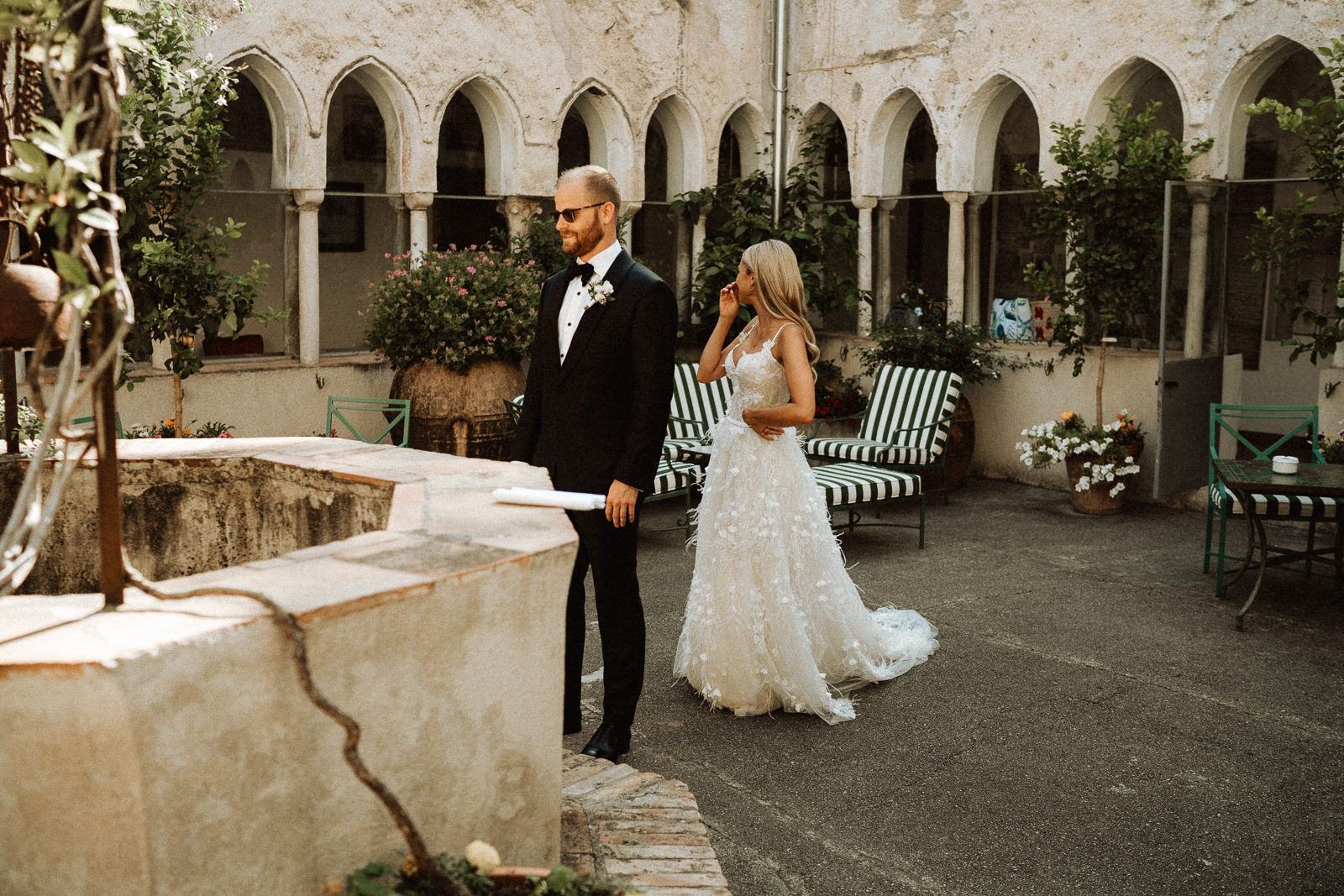 First Look - Amalfi Coast Wedding at Santa Caterina Hotel