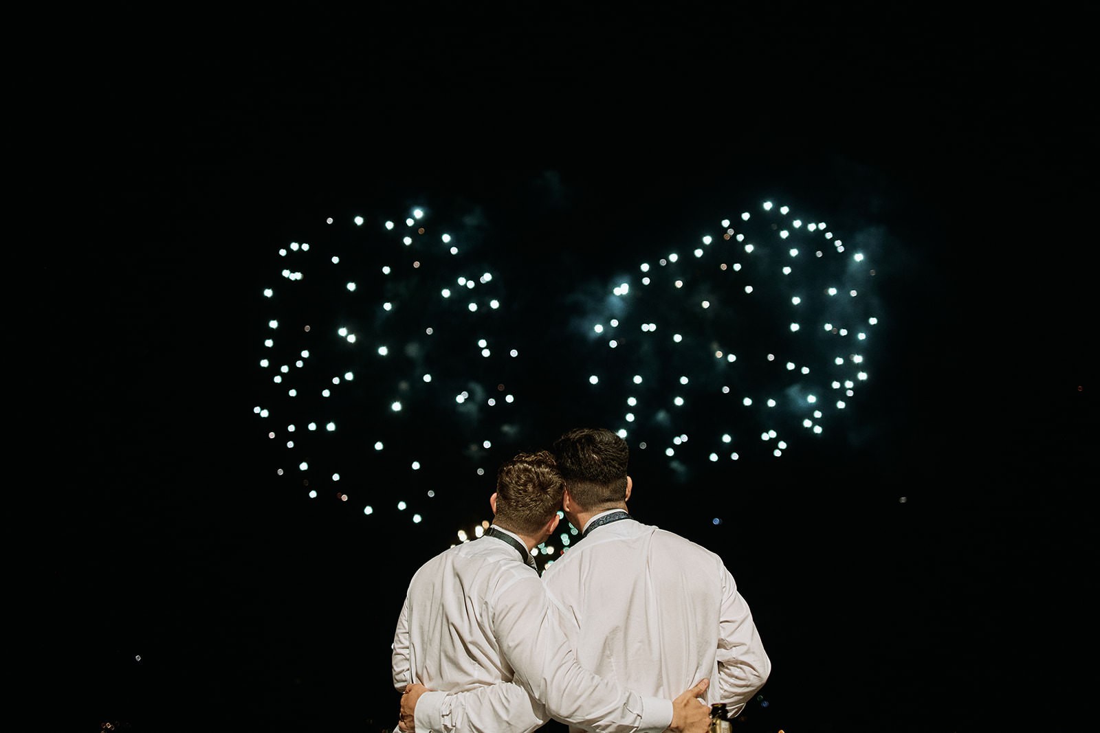 Fireworks - Same Sex Wedding in Como Lake