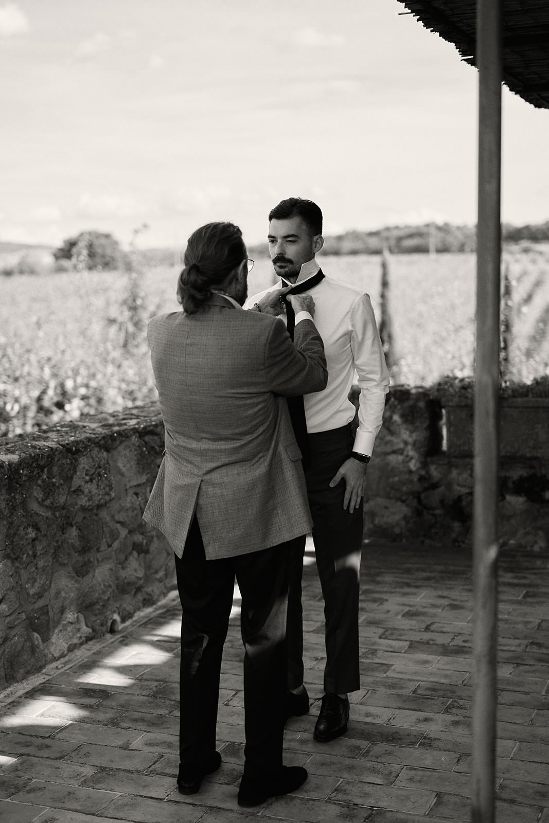 Getting Ready Groom - Wedding Photography at Terre di Nano, Tuscany