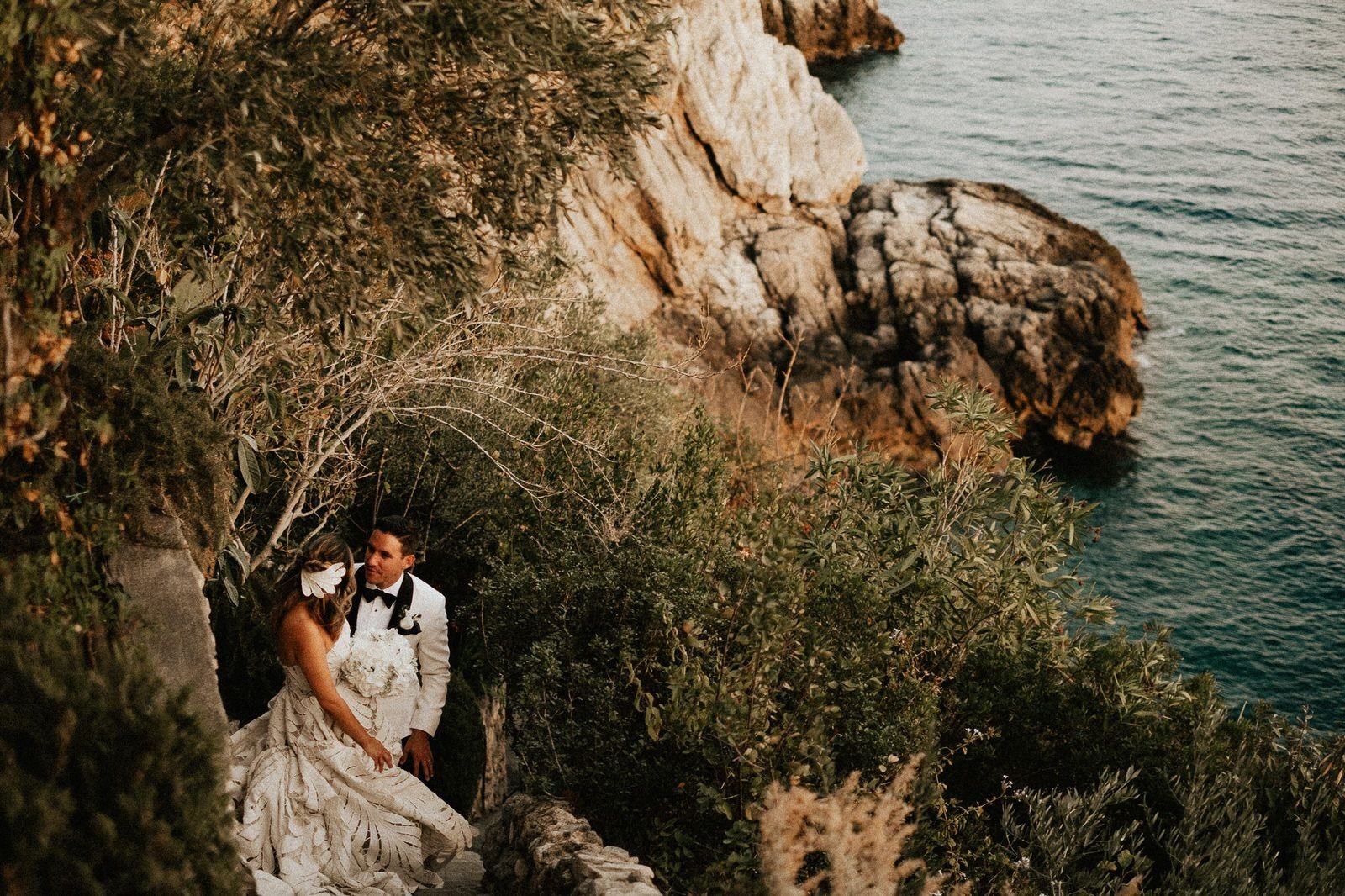 Newlyweds portraits in Amalfi Coast - Romantic Wedding in Praiano, Amalfi Coast