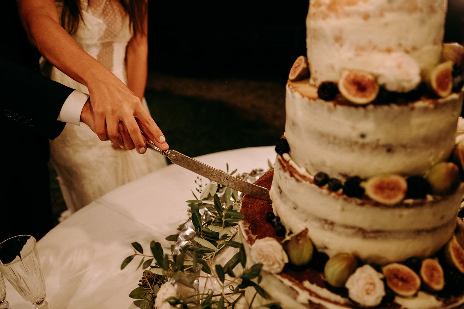 Cutting of the cake - Wedding in Chianti, Tuscany
