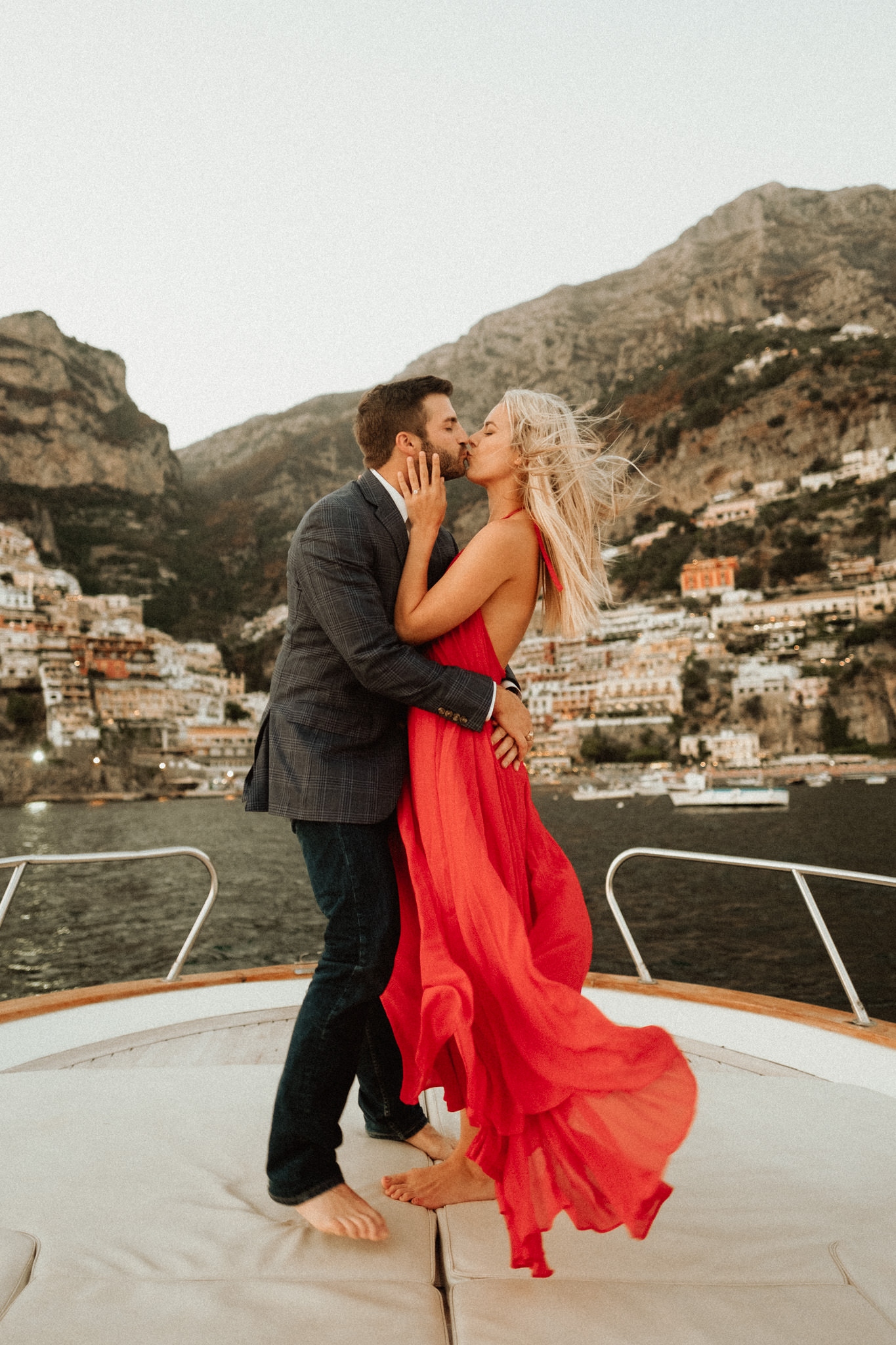 Destination Wedding Photographer on boat in Positano - Praiano