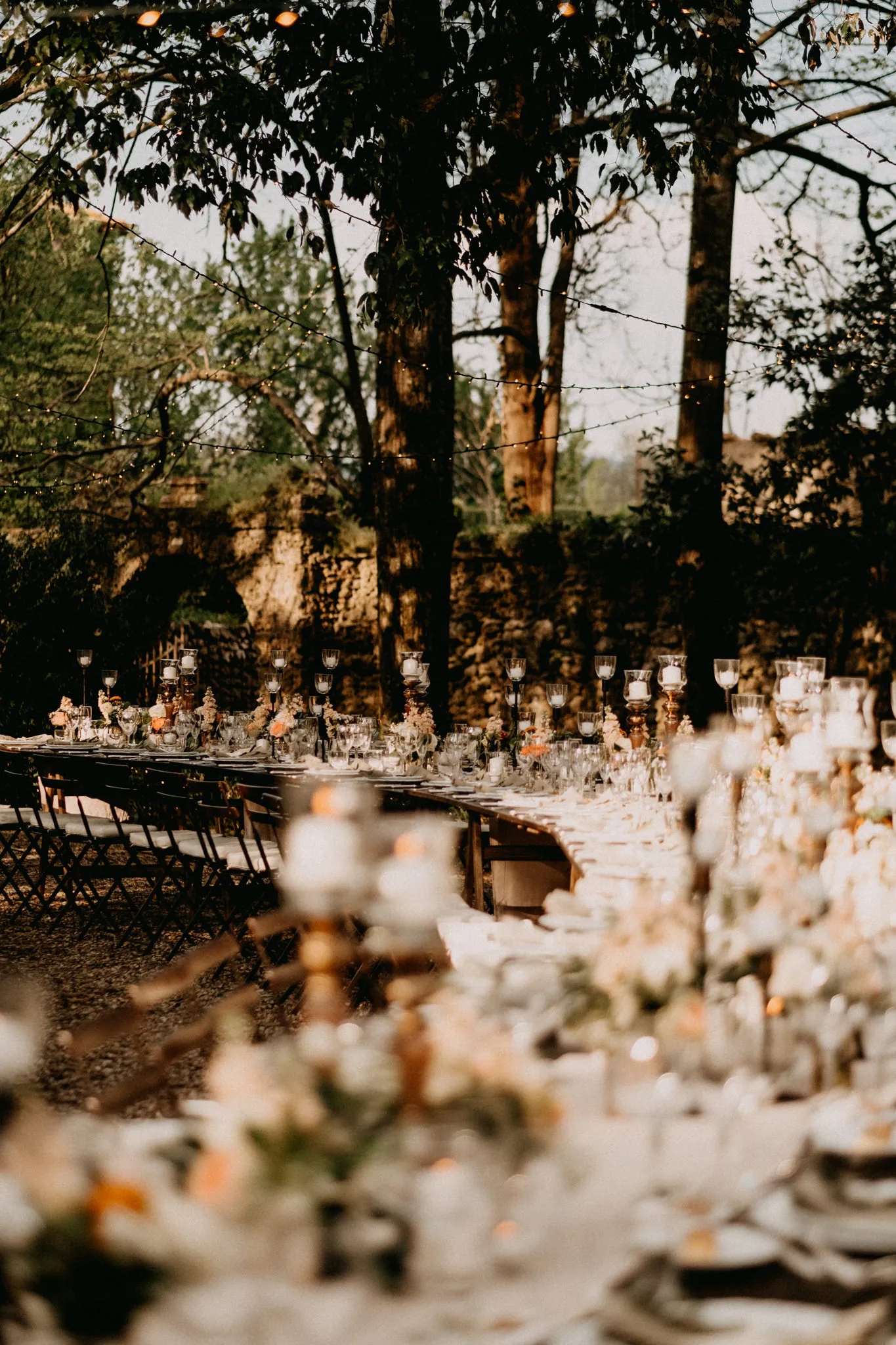 Wedding at Borgo Stomennano, Tuscany - Table setting