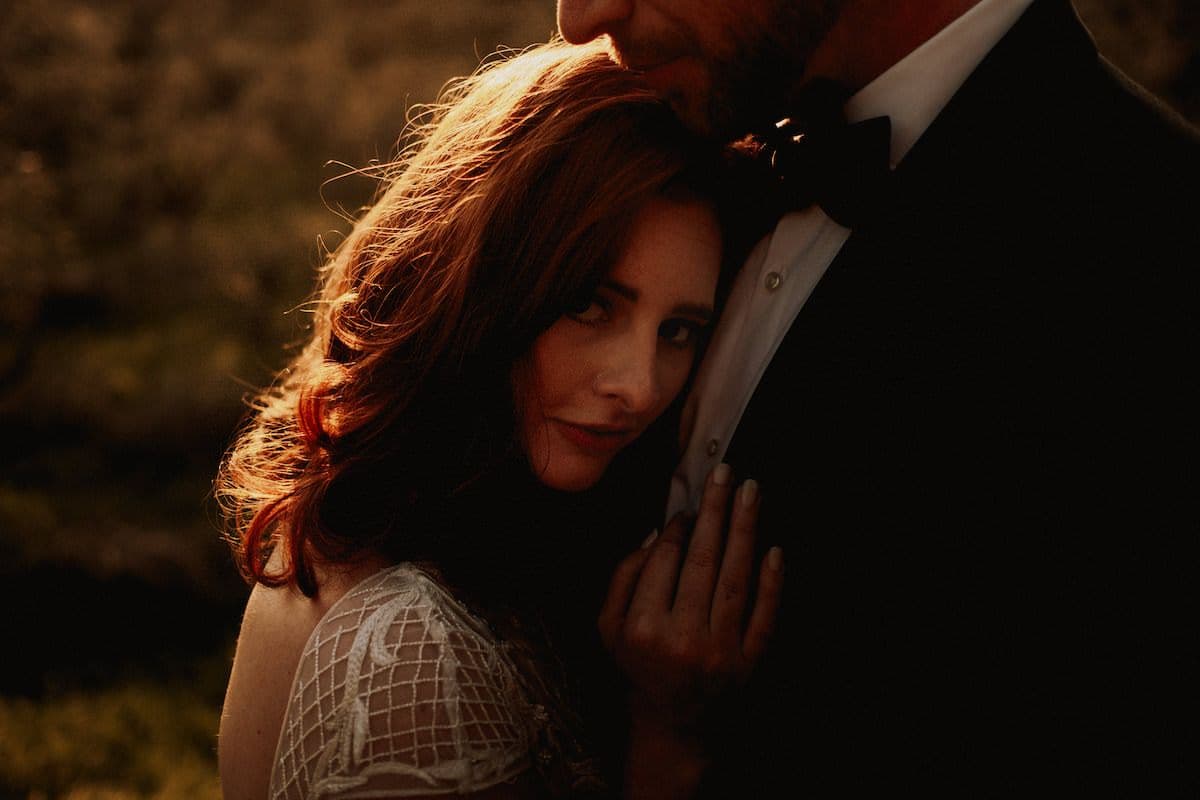 Bride and Groom sunset in Tuscany